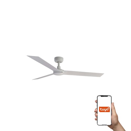 110V CRUISER L Ø1320 BLANCO 3 PALAS BLANCAS TUYA