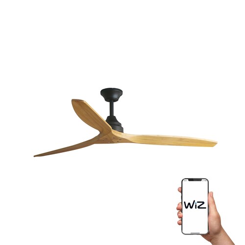 ALO DC Ø1520MM NEGRO 3 PALAS MADERA WIZ