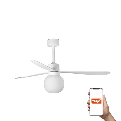 AMELIA Ø1320MM BLANCO 3 PALAS BALL 20W 2700K TUYA