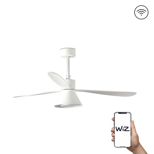 AMELIA Ø1320MM BLANCO 3 PALAS CONO 20W CCT DIM WIZ