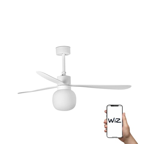 AMELIA Ø1320MM BLANCO 3 PALAS BALL 20W 2700K WIZ