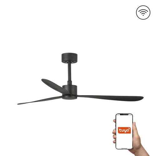 110V AMELIA Ø1320 NEGRO 3 PALAS NEGRAS TUYA