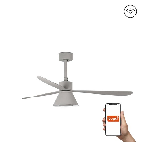 AMELIA Ø1320MM GRIS 3 PALAS CONO 20W CCT DIM TUYA