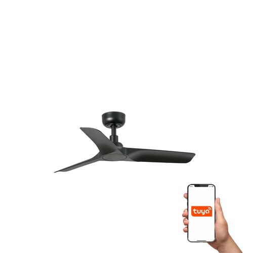 110V HEY S Ø900 NEGRO 3 PALAS NEGRAS TUYA