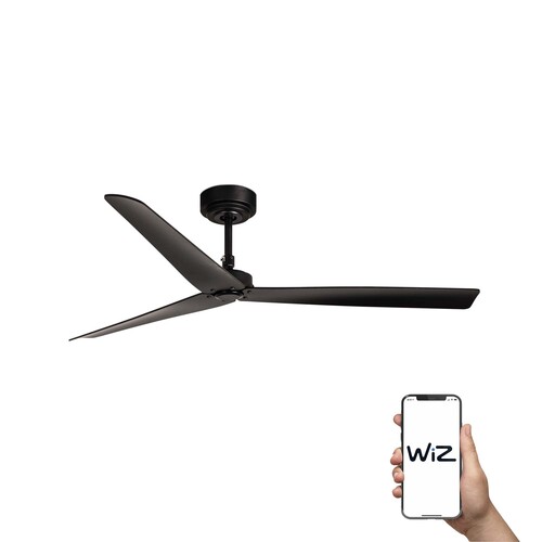 MILOS Ø1320MM NEGRO 3 PALAS PLYWOOD WIZ