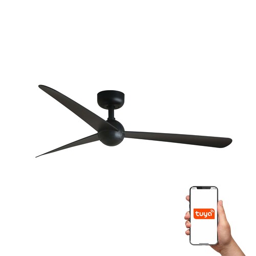 110V SFERA M Ø1250 NEGRO 3 PALAS NEGRAS TUYA