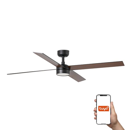 RUDDER L 4 Ø1320MM NEGRO 4P 18W LED CCT DIM TUYA