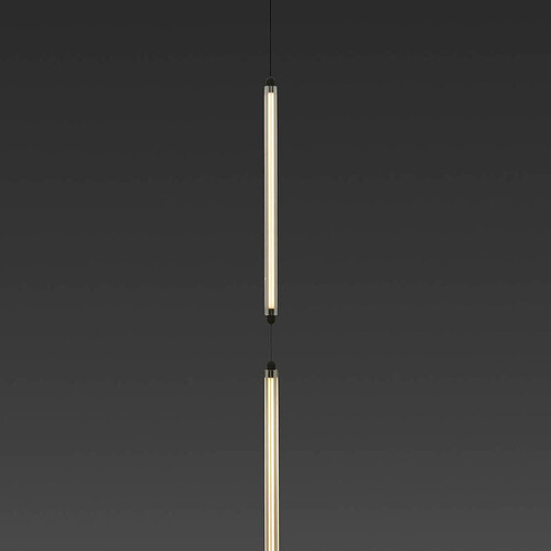 LUMINA 600 2L COLGANTE NESO SLIM NEG LED 24W 2700K