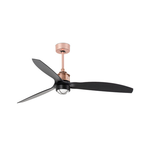 JUST FAN Ø1280mm COBRE 3 PALAS NEGRAS 17W 3000K