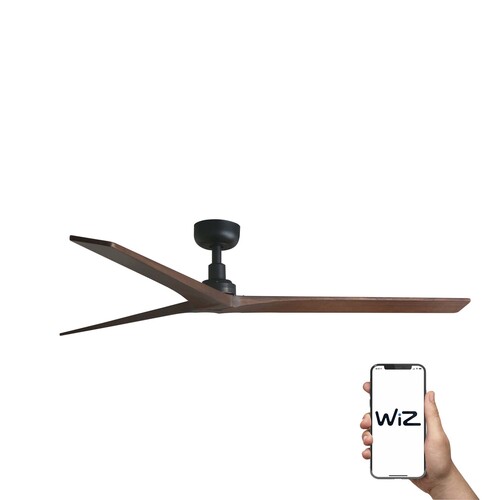 KLIM L Ø1500MM NEGRO 3 PALAS NOGAL OSCURO WIZ