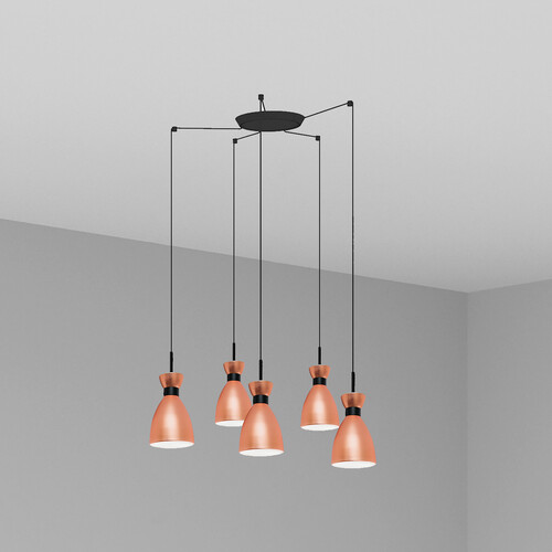 RETRO COLGANTE COBRE 1xE14 20W 5L