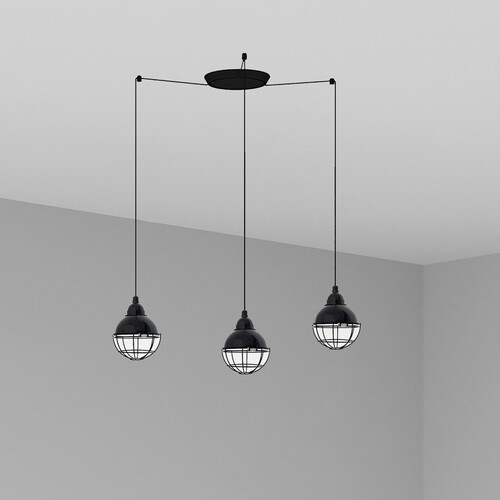 CLAIRE COLGANTE NEGRO E27 15W 3L