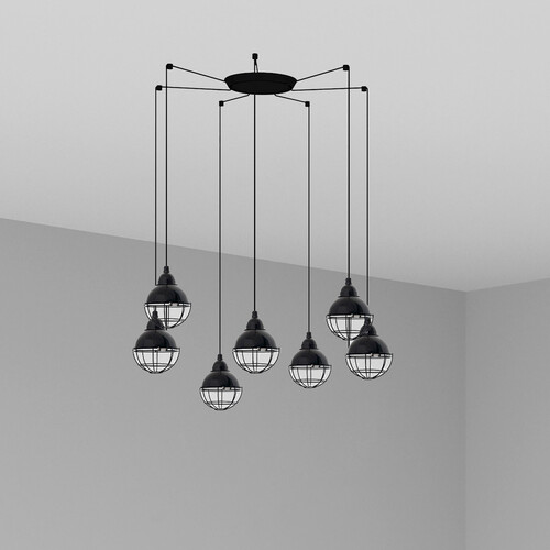 CLAIRE COLGANTE NEGRO E27 15W 7L