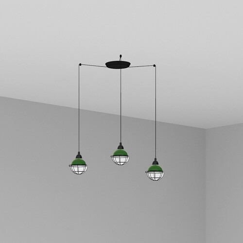 CLAIRE COLGANTE VERDE E27 15W 3L