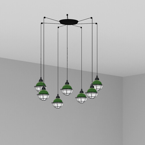 CLAIRE COLGANTE VERDE E27 15W 7L