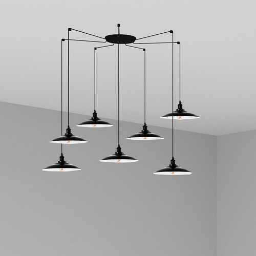 LANG COLGANTE NEGRO E27 7L