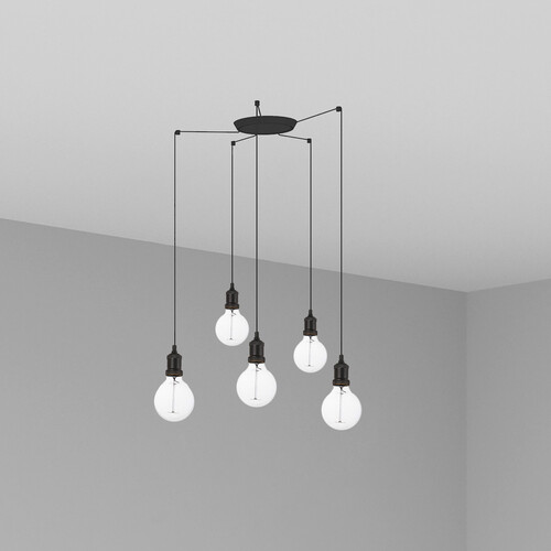 ART COLGANTE NEGRO 1xE27 2M CABLE 5L