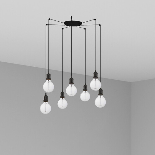 ART COLGANTE NEGRO 1xE27 2M CABLE 7L