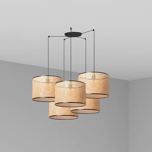 MAMBO COLG NEGRO P. RATAN E27 ø450*313*ø450 5L