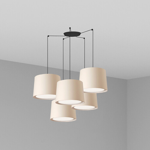 CONGA COLG NEGRO P. E27 ø500*350*ø450 BEIGE 5L