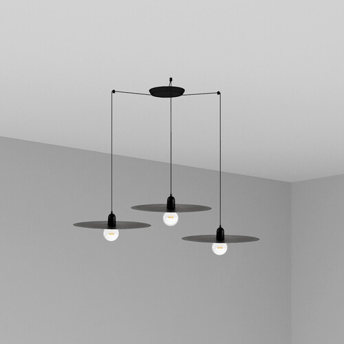 PLAT COLGANTE NEGRO E27 60W 3L