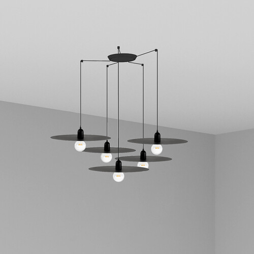 PLAT COLGANTE NEGRO E27 60W 5L