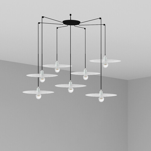 PLAT COLGANTE BLANCO E27 60W 7L