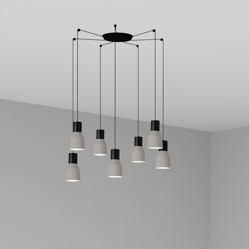 KOMBO COLGANTE GRIS ø120 1X E27 7L