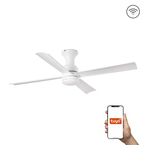 FRASER Ø1200MM BLANCO 4 PALAS LED 16W TUYA