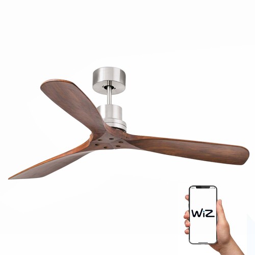 LANTAU L DC Ø1320 NIQUEL MAT 3 PALAS NOGAL WIZ