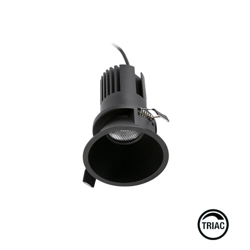 TULIPA Black symmetric downlight IP65 15W 36° 4000K CRI90 TRIAC 110V