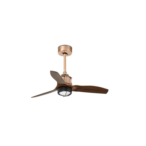 JUST FAN S Ø810 MM COBRE 3 PALAS MADERA 17W 3000K