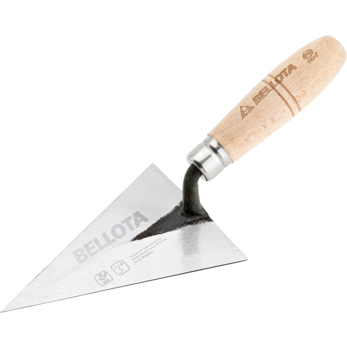 Truelle De Maçon Bellota 5902 - Manche Bois Hêtre - Acier Forgé - 93x60x252 Mm - Pour Finition Et Retouche