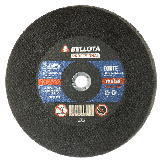 Abrasive metal cutting disc for stationary machines. / 50431 | Bellota
