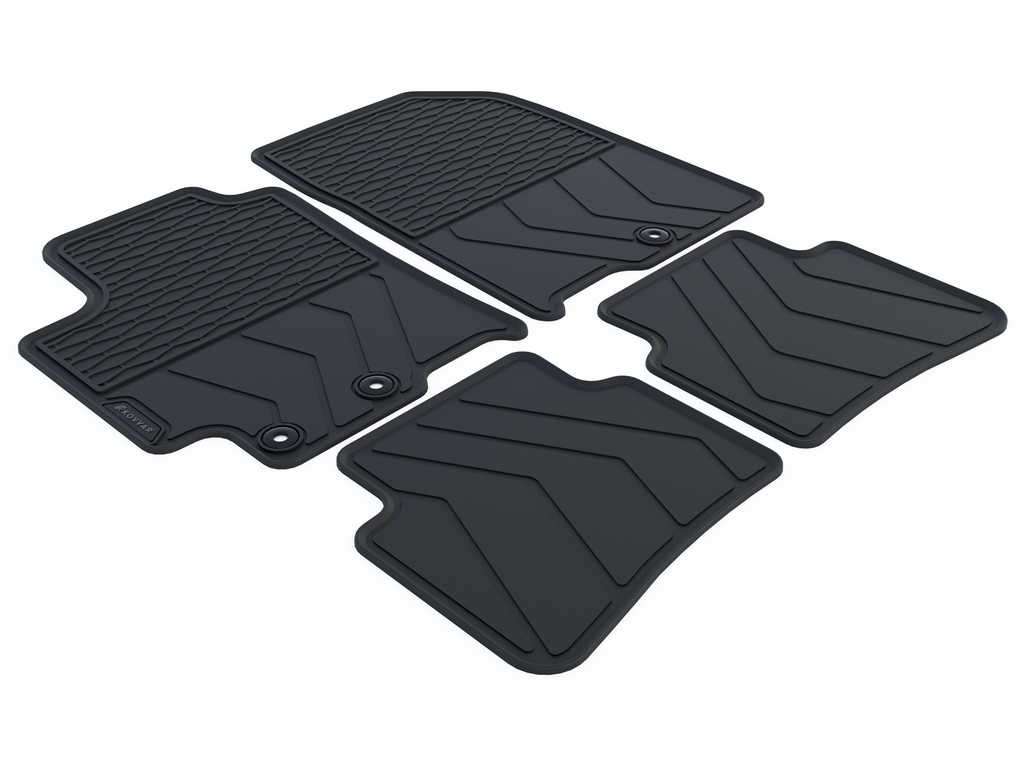 Tappetini compatibili con Kia Rio 2017-2025 no decoro, kit tappetini auto personalizzati, set tappeti in moquette, tappeto auto
