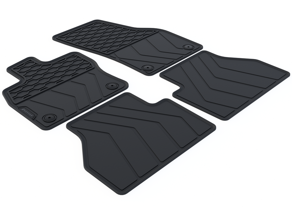 COMPATIBILE CON VOLKSWAGEN Caddy 2.0 TDI 102CV Highline 4 TAPPETINI AUTO GOMMA PVC FONDO ANTISCIVOLO PUNTINATO ADERENTI-STABILI AL PIANALE+BATTITACCO INAMOVIBILE ANT.710X475X30