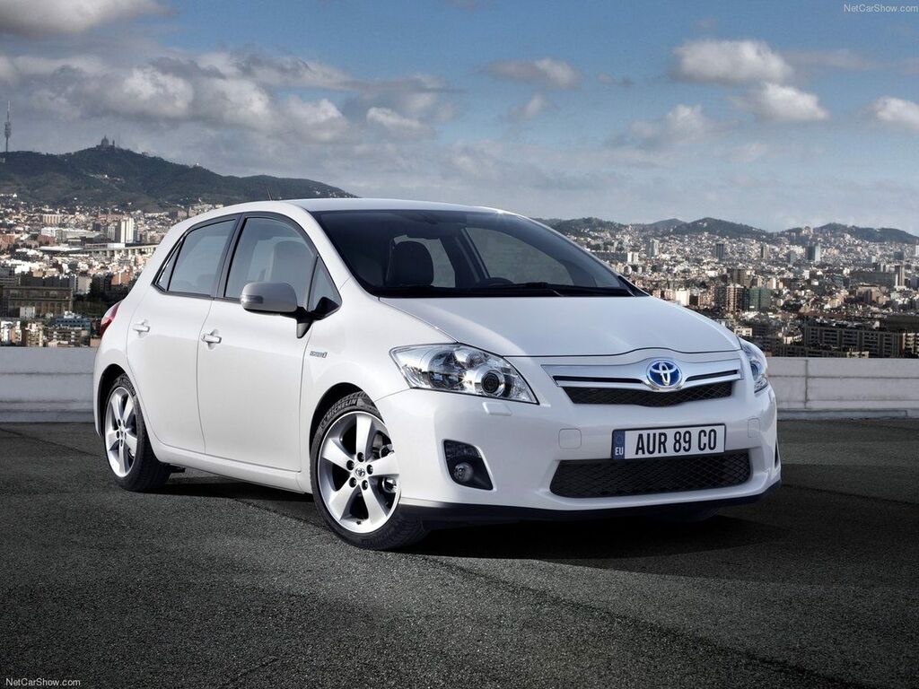 Universele automatten rubberen matten voorzijde compatibel met Toyota Auris I (2006 tot 2012) - set van 2 zwart op maat gemaakte vloermatten