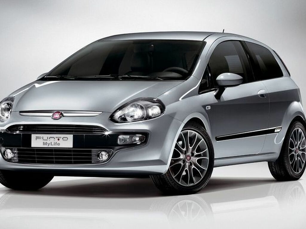 Kit Tappetini Auto Su Misura Per Fiat Punto Evo 5 Porte (2009-2012) – Moquette Nera Con Bordo Nero E Cucitura Bianca, Set 4 Pezzi, Made In Italy