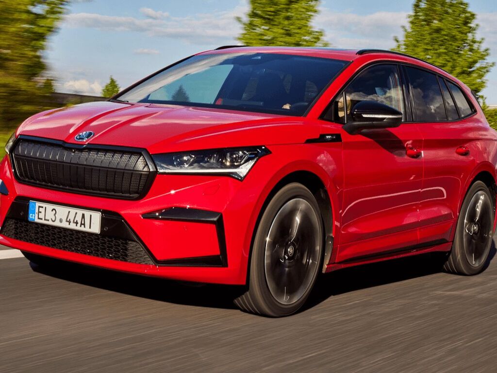 MOTOS Auto-vloermatten van rubber voor Skoda Enyaq iV vanaf 2020 Verbeter uw reiscomfort met Anti-Slip Mat Car No.77- Vloermatten voor alle weersomstandigheden, bescherming tegen vuil