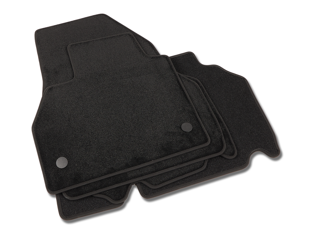 Set di tappetini compatibile per Mercedes Citan, tipo W415, 415 (anno di costruzione 2012-2021), Classic schwarz | 4 pz. | Bordo grigio