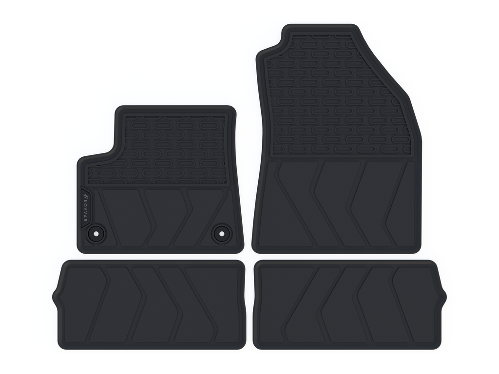 Tapis De Sol 3D & Bac De Coffre Sur Mesure ELMASLINE Pour Fiat Grande Panda Électrique 2024-2025 – Protection Totale TPE Antidérapant