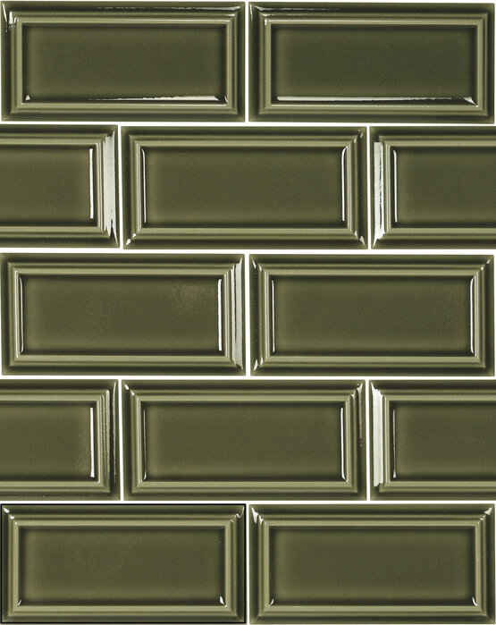ORIENT VICTORIAN GREEN CRACKLED 6,5X13 ГЛЯНЦЕВЫЙ Белая масса - CARMEN