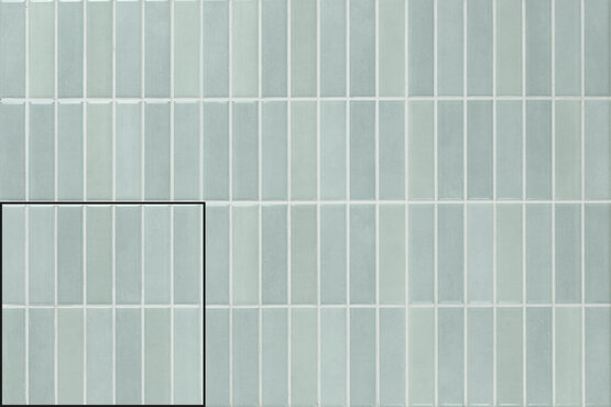 INCISION MUD LIGHT GREEN 20X20 BRILLANT Pâte blanche - CARMEN