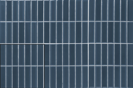 INCISION MUD BLUE 20X20 BRILLANT Pâte blanche - CARMEN