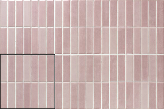INCISION MUD ROSE 20X20 BRILLANT Pâte blanche - CARMEN