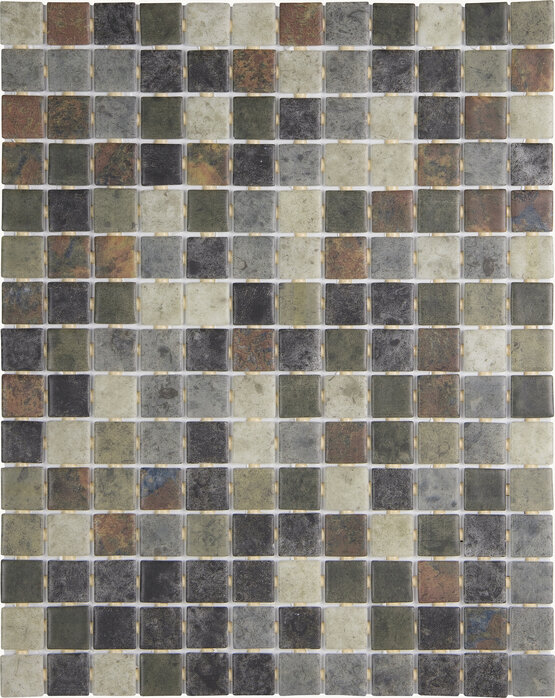 GLASS MOSAIC PIERRE DE BALI 31,5X39,6 (2,5X2,5) МАТОВЫЙ СТЕКЛО - APE