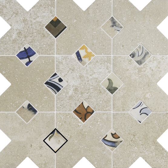 TOZZETTO NESSO MIX ECRU 3,4X3,4 MATE Porcelánico - CARMEN