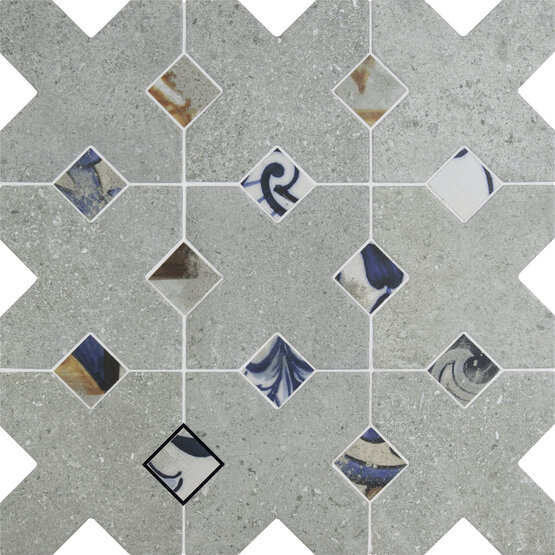 TOZZETTO NESSO MIX CENERE 3,4X3,4 MATE Porcelánico - CARMEN