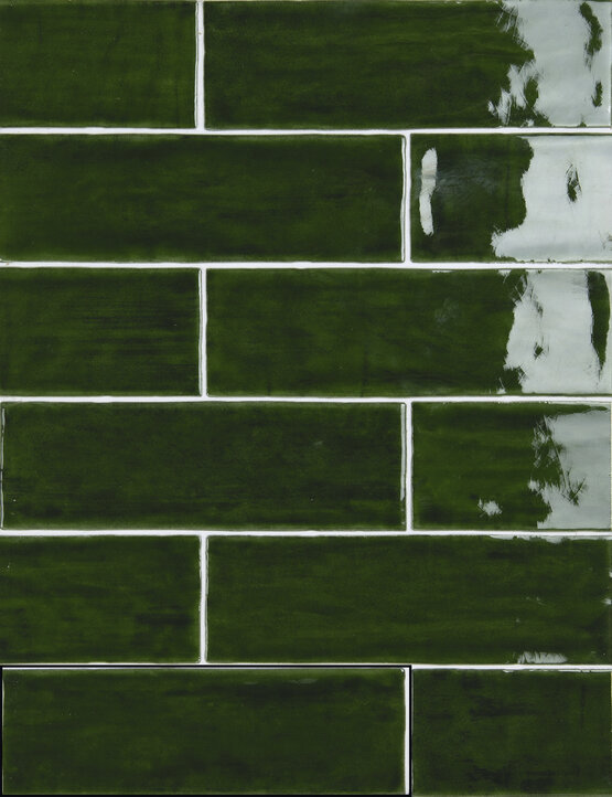 NOUR DARK GREEN 6,5X20 GLÄNZEND Weißscherben - CARMEN