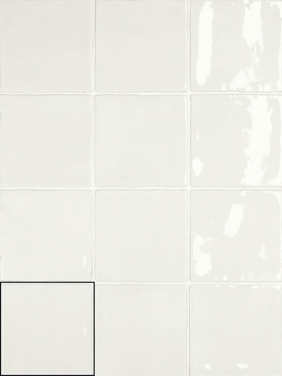 NOUR WHITE 10X10 GLÄNZEND Weißscherben - CARMEN